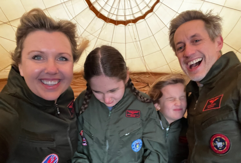 Hand touching something.